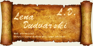 Lena Dudvarski vizit kartica